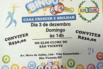 Super Bingo da Casa Crescer e Brilhar.