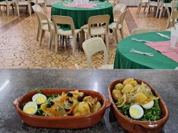 Almoço no Elos Clube de São Vicente Filé de Bacalhau à Lagareiro